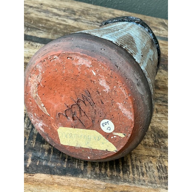 Vintage Handcrafted Ceramic Vase For Sale - Image 11 of 12