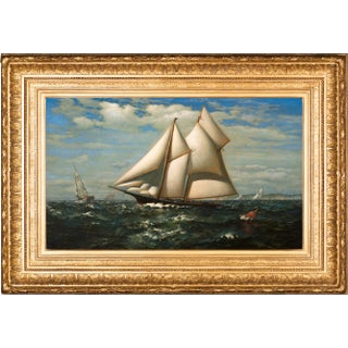 Vintage The Yacht Water Witch Painting By James Gale Tyler For Sale