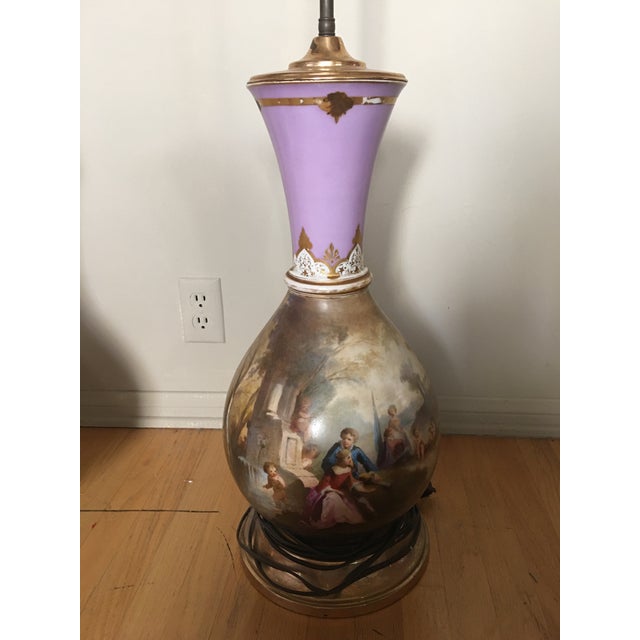 Antique Porcelain Victorian Lamps a Pair Chairish