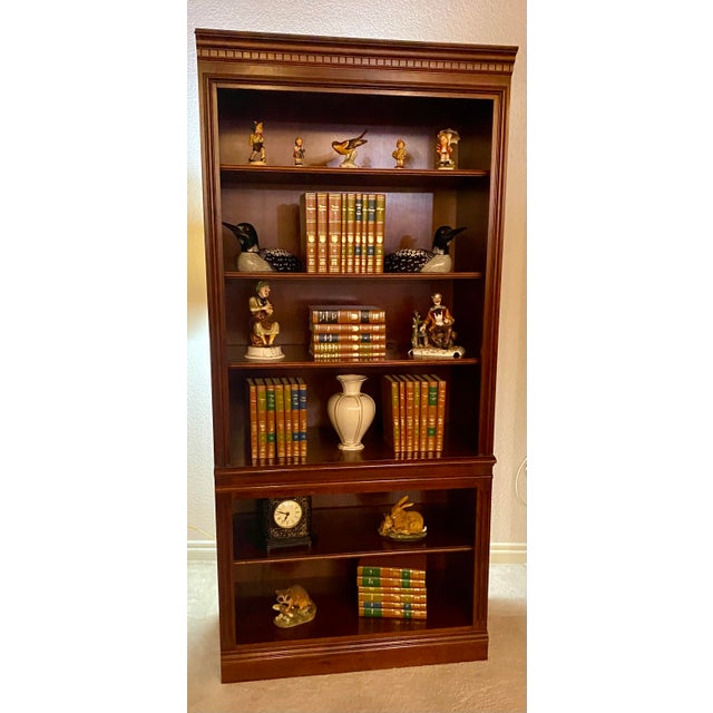 American Vintage Pennsylvania House Tall Solid Cherry Open Bookcase Etageres Display Case. For Sale - Image 3 of 13