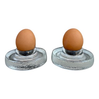 Vintage Byron Hirota Glass Egg Caviar Holder Japan Mid Century Modern For Sale