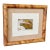 Limited Edition Egret Etching “Aria” by M. Albritton in Faux Burl Wood Frame For Sale