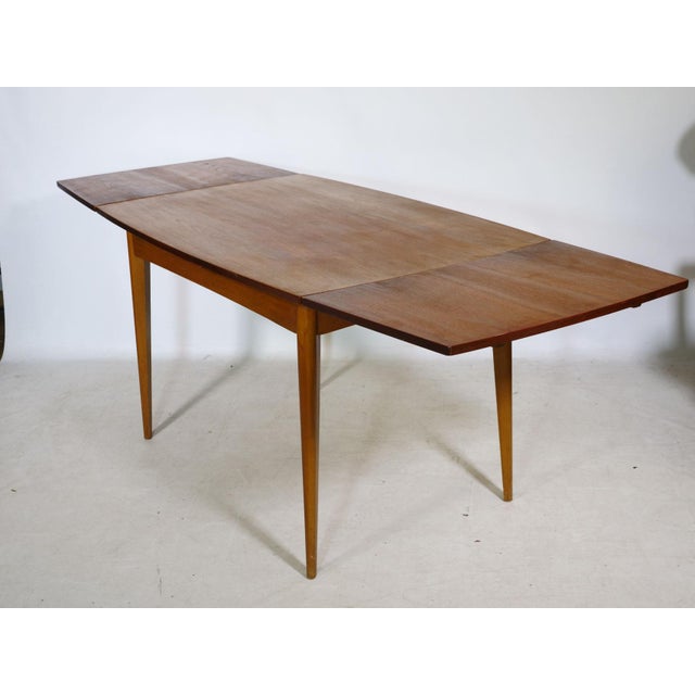 Mid-Century Double Extendable Dining Table in Teak, 1960s For Sale - Image 6 of 10