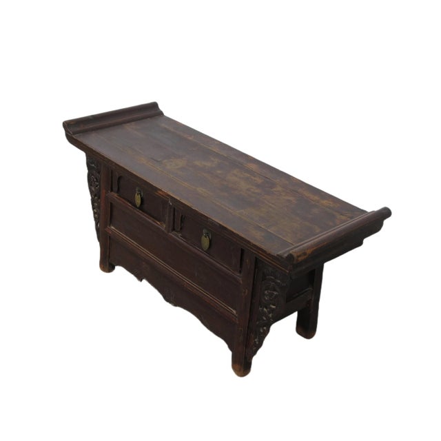 Hard Carved Antique Accent Table For Sale - Image 4 of 9
