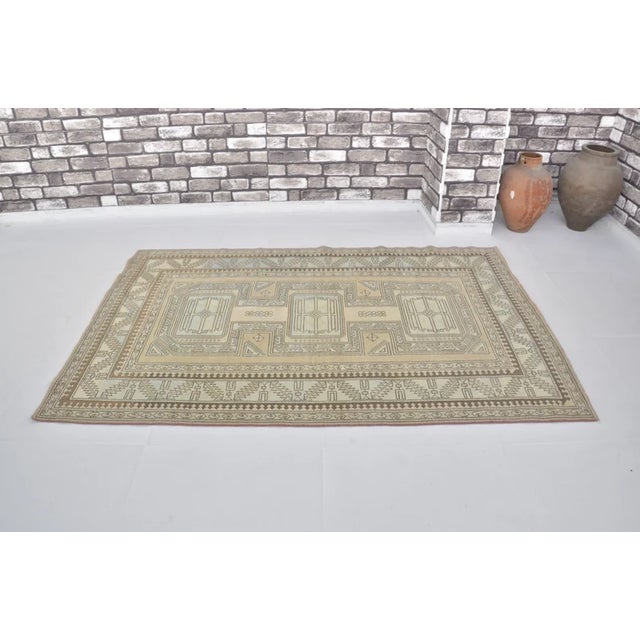 Small Oushak Turkish Carpet For Sale - Image 4 of 10