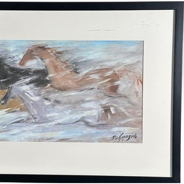 Vintage Ettore Ted DeGrazia Free as the Wind Framed Southwestern Horse Art Print For Sale - Image 4 of 12