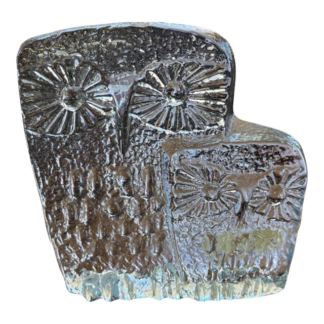 Vintage Mid-Century Modern Clear Art Glass Owl Family Figurine For Sale