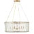 Carrier & Company for Visual Comfort Signature Cadence Large Chandelier in Hand-Rubbed Antique Brass with Antique Mirror For Sale