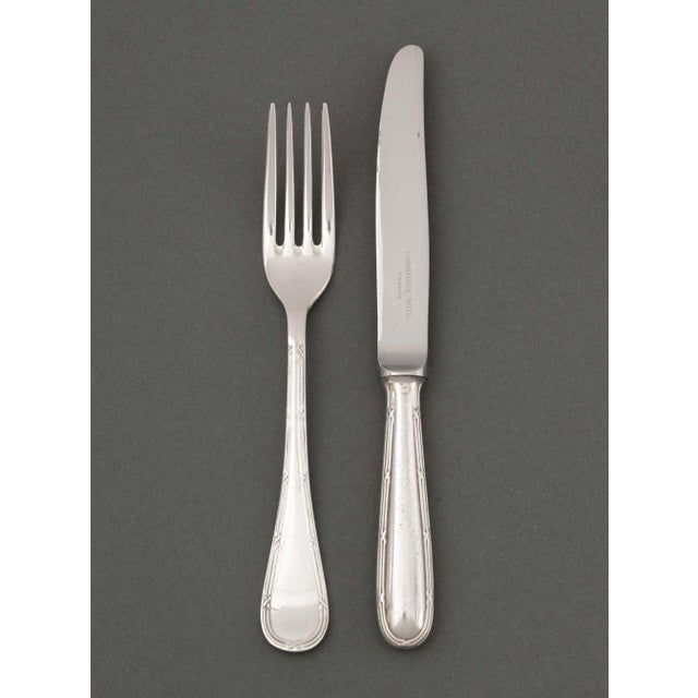 Metal Christofle Silver Plate Flatware Service, 32 Pcs. For Sale - Image 7 of 14