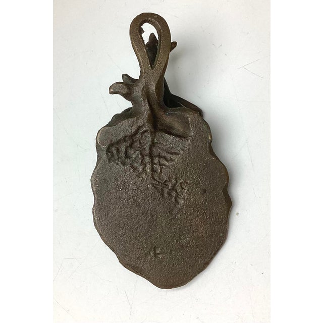 Antique Victorian Brass Frog Paper Clip For Sale - Image 4 of 5