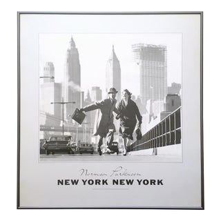 Norman Parkinson Vintage 1980's Lithograph Print Framed Photo Poster " New York New York " 1959 For Sale