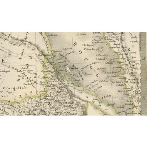 Antique Map of Nile River and Abyssinia by Lapie, 1837 For Sale - Image 6 of 11