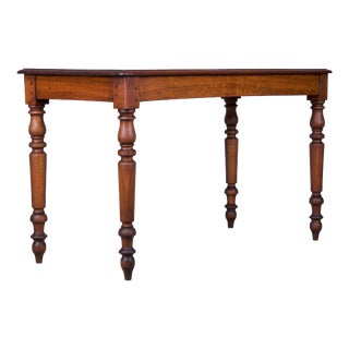 Antique French Louis Philippe Style Provincial Mixed Wood Dining Table For Sale
