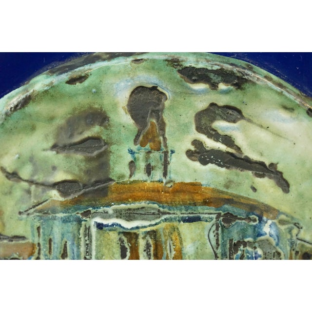 Vintage Lava Stone and Enamel Plaque by Mario Marinelli, 1950s For Sale - Image 9 of 18