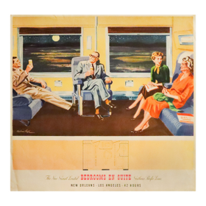 1950 American Transport Poster, 'Southern Pacific Lines (Bedrooms en Suite)', William Haines Hall