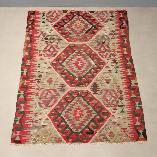 Kilim Rug in Cotton, Türkiye For Sale - Image 3 of 8