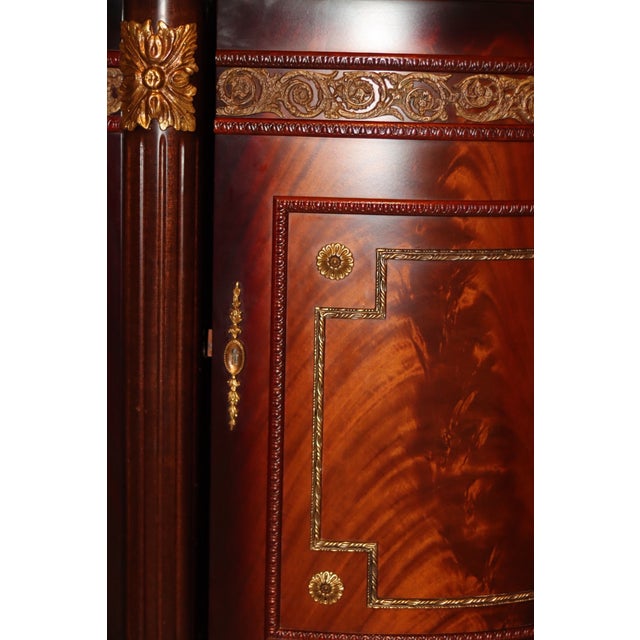 Late 20th Century Monumental Neoclassical Mahogany & Marble Sideboard / Credenza – 102” For Sale In Austin - Image 6 of 12