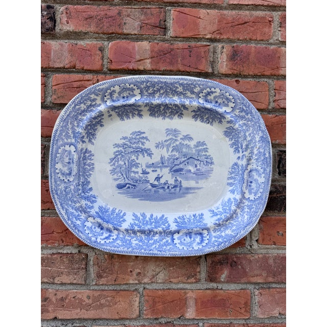 Mid 19th Century English Transferware Platter For Sale - Image 5 of 5