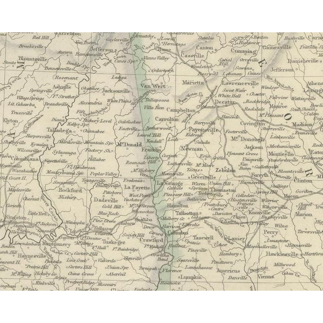 19th Century Antique Map of the South Eastern United States with Cape Hatteras, 1860 For Sale - Image 5 of 8