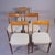 Mid-Century Modern Kontiki Chairs in Walnut and Wool and Cotton Upholstery by Yngve Ekström for Troeds, Sweden, 1950s, Set of 5 For Sale - Image 3 of 9