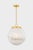 Glass Mitzi Ambra 15.75 in. 1 Light Pendant in Aged Brass Finish For Sale - Image 7 of 8