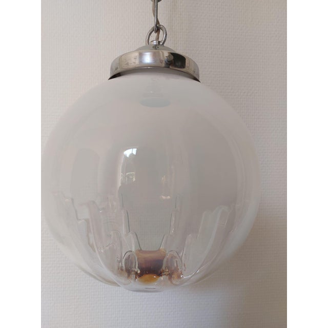 Glass Mid-Century Modern Pendant Light in Murano Glass from AV Mazzega, 1970 For Sale - Image 7 of 18