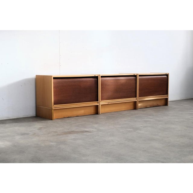 Vintage Filing Cabinets from NKR, 1970s, in Good conditions. Designed 1970 to 1979 This piece has an attribution mark, I...