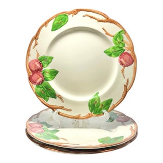 1970s Franciscan “Apple” Set of 3 Earthenware Luncheon Plates For Sale