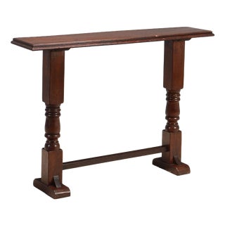 Console Table in Walnut-Stained Oak For Sale