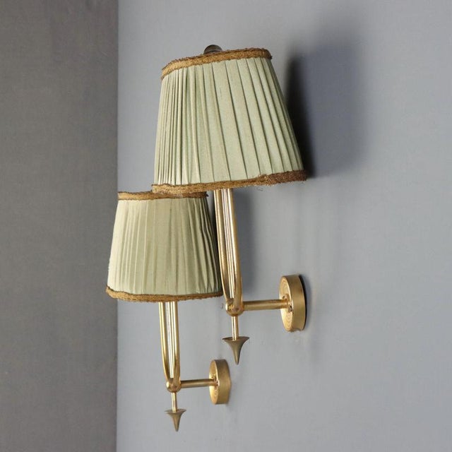 Metal Vintage Italian Wall Lamps, 1940s-1950s, Set of 2 For Sale - Image 7 of 8