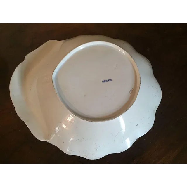 Linen Early 19th Century Spode Chinese Peacock & Peony Dessert Dishes & Plates - Set of 6 For Sale - Image 8 of 10