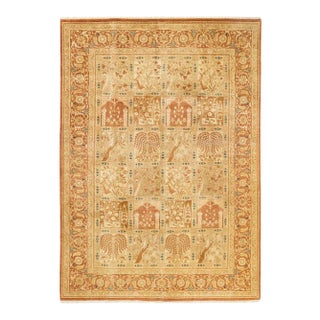 Mogul Collection Hand-Knotted Area Rug - Brown 6' 3" x 8' 10" For Sale