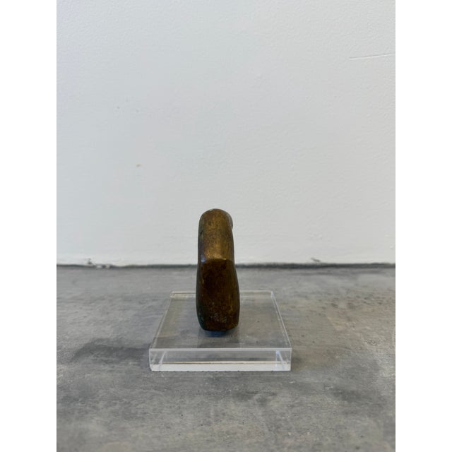 Brazilian Modern Bronze Sculpture of Two Fingers Snapping on Acrylic Base, 1980s For Sale - Image 4 of 10