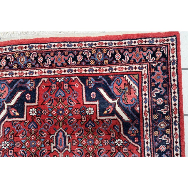 1940s, Vintage Persian Hamadan Rug 4' X 5' For Sale - Image 11 of 12