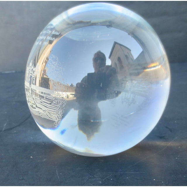 Cartier Cartier Crystal Paperweight Commerative of New Tork City Ballet Sleeping Beauty 1991 For Sale - Image 4 of 6