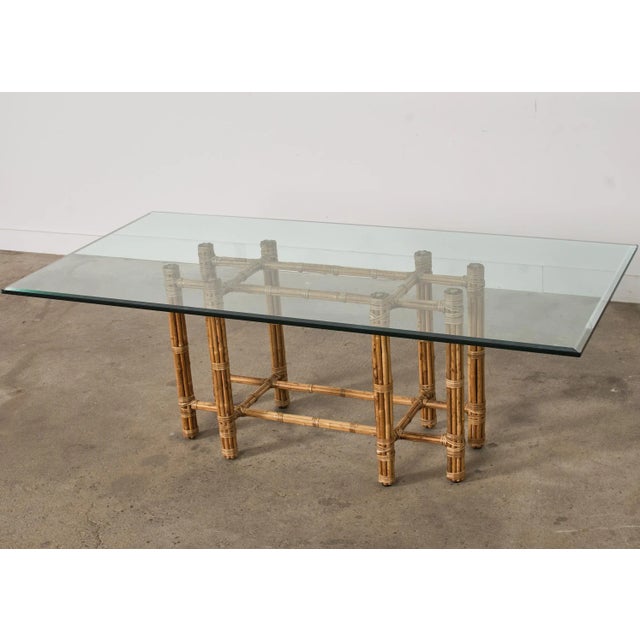 Early 21st Century McGuire Organic Modern Blonde Bamboo Rectangular Dining Table For Sale - Image 5 of 12