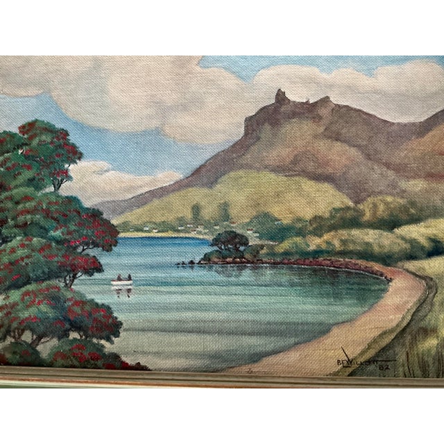 Original Vintage Painting of New Zealand Mt. Manaia For Sale - Image 4 of 7