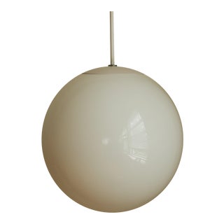 Vintage 1960s Prescolite Large Globe Pendant Light For Sale