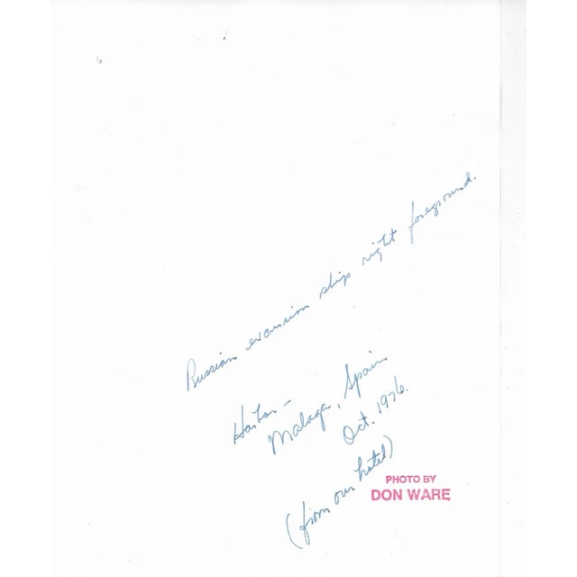 Harbor in Malaga coastal and nautical black and white photo by Don Ware (1921-2006). Titled, dated and Ware's studio stamp...