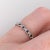 Modern Blue Sapphire Eternity Band Ring in Solid 14K White Gold For Sale - Image 3 of 7