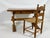 Vintage Oak Writing Desk with Trestle Base, 1940s For Sale - Image 6 of 16