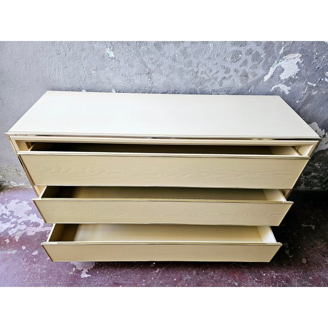 Wood Italian Chest of Drawers with Mirror, 1970s, Set of 2 For Sale - Image 7 of 10