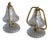 Mid-Century Murano Glass Bedside Lamps from Barovier & Toso, 1950s, Set of 2 For Sale