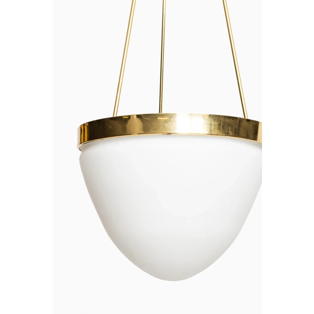 1980s Brass Moon Ceiling Lamp by Lars Bylund for Ateljé Lyktan, 1980s For Sale - Image 5 of 7