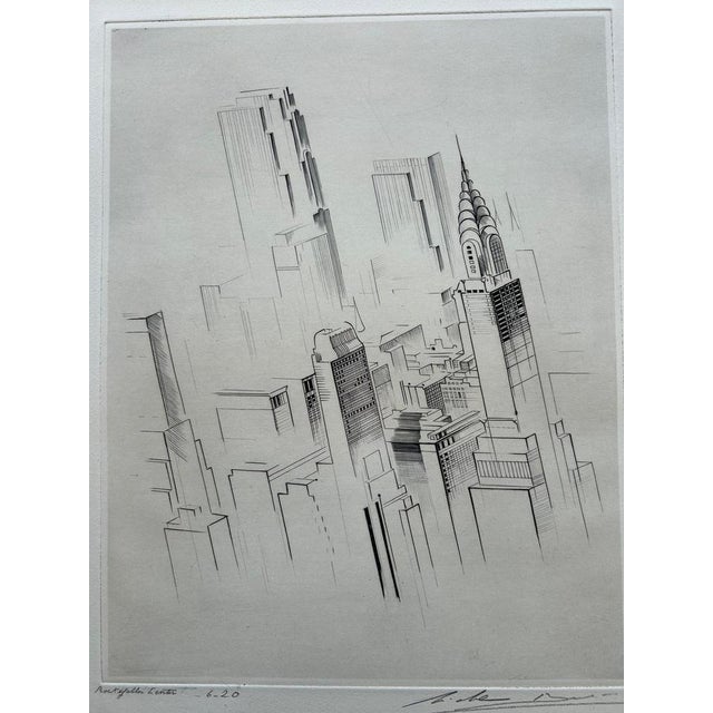 Michel Beret, Rockefeller Center, Original Engraving For Sale - Image 7 of 8