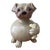 Antique Ceramic Glazed Boston Bulldog With Bone Sculpture “My Bone “ by Vili Thomari, Circa 1940s For Sale