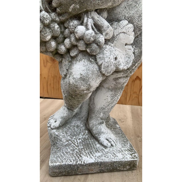 Vintage Neoclassical Style Cherub/Putti Garden Sculpture For Sale In Chicago - Image 6 of 8
