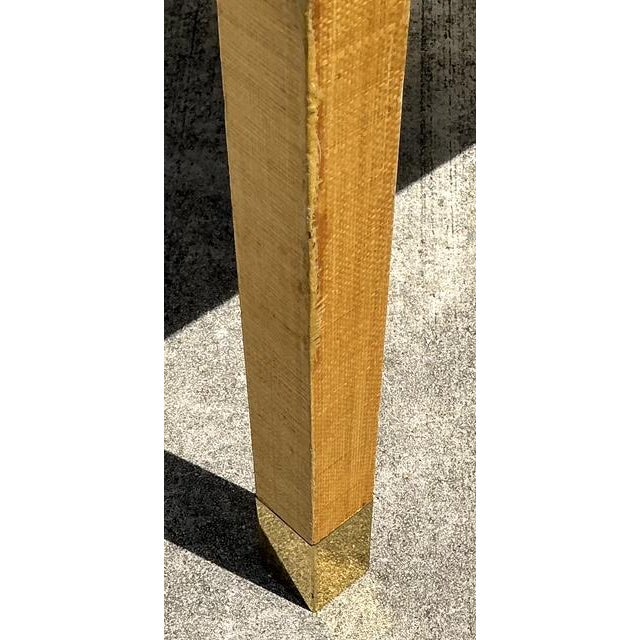 Vintage Wrapped Grasscloth Game Table For Sale - Image 9 of 12