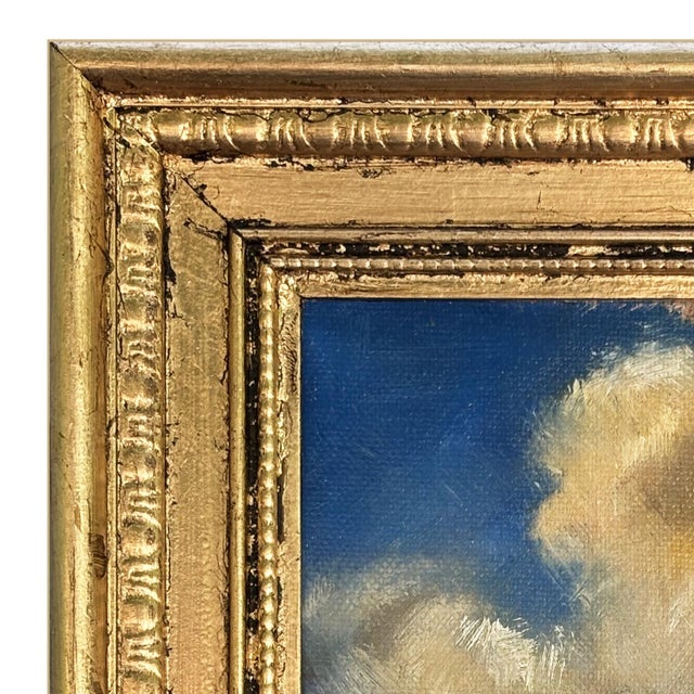 Various Artists Contemporary Mini Cloud Oil Painting in Vintage Gold Frame For Sale - Image 4 of 6
