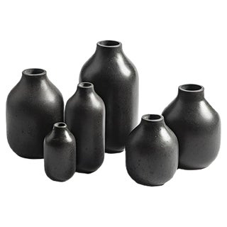 Etna 2 Vases by Martinelli Venezia Studio for Lithea, Set of 6 For Sale